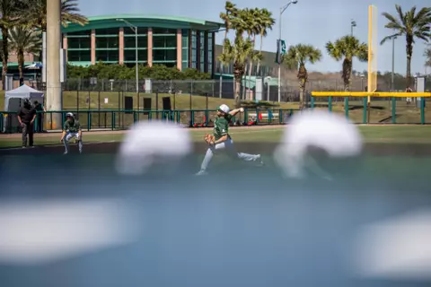 South Florida Bulls during a baseball game against the Marist College Red Foxes on February 24, 2024. (Mary Holt/South Florida Baseball)