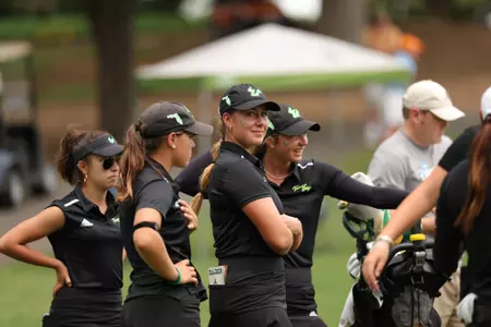 South Florida Bulls women's golf during round 3 of the NCAA Regional Championship tournament on May 8, 2024. (Stephen Galvin/South Florida Golf)