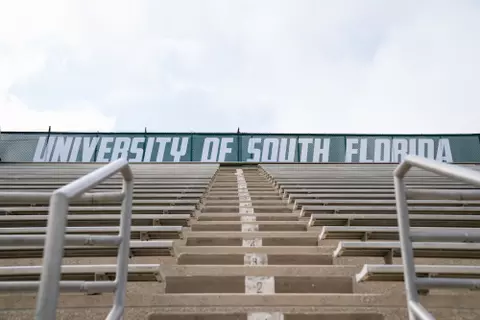 South Florida Bulls during the Alumni Invitational on March 16, 2024. (Chris Henry/South Florida Track and Field)