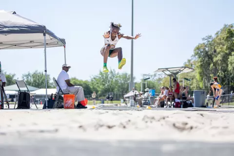 South Florida Bulls during the South Florida Invitational Track and Field Meet on April 6, 2024. (Stephen Galvin/South Florida Track and Field)