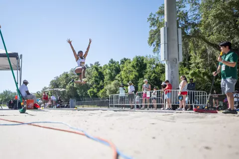 South Florida Bulls during the South Florida Invitational Track and Field Meet on April 6, 2024. (Stephen Galvin/South Florida Track and Field)