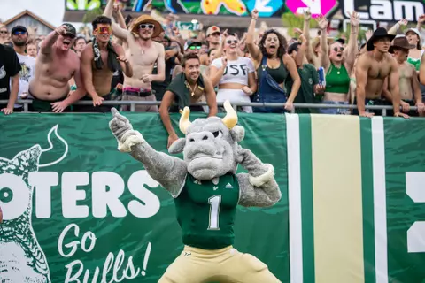 South Florida Bulls during a football game against the University of Alabama Crimson Tide on September 16, 2023. (Aschley Joseph/South Florida Athletics)