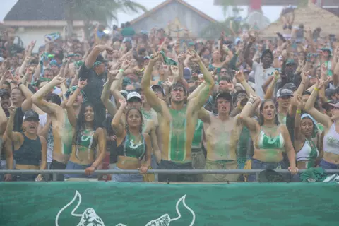 South Florida Bulls during a football game against the University of Alabama Crimson Tide on September 16, 2023. (Mary Holt/South Florida Athletics)