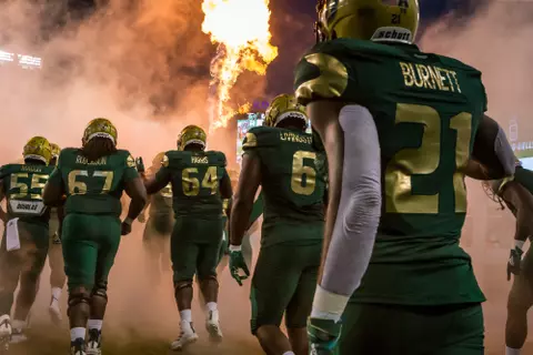 South Florida Bulls during a game against the Wisconsin Badgers on Friday August 30, 2019 at Raymond James Stadium in Tampa, Fl.