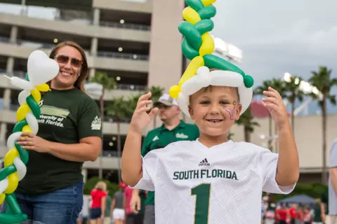 South Florida Bulls during a game against the Wisconsin Badgers on Friday August 30, 2019 at Raymond James Stadium in Tampa, Fl.