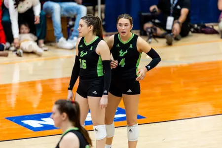 South Florida Bulls during a volleyball match against the University of Texas at El Paso Miners on December 10, 2023. (Stephen Galvin/South Florida Athletics)