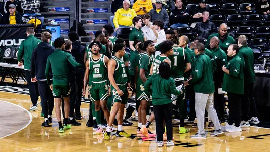 MBB huddle at Wichita State