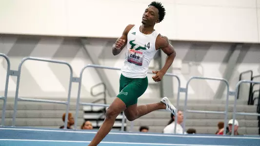 South Florida Bulls during the Windy City Invitational track meet on February 9, 2024. (Chris Henry/South Florida Track and Field)