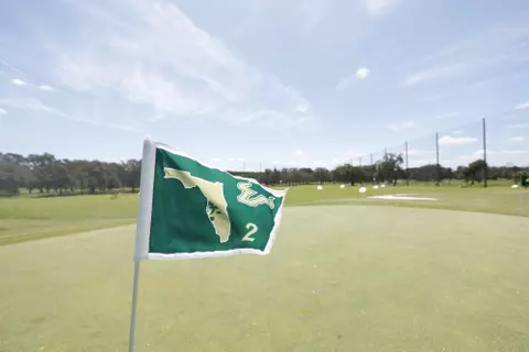 South Florida Bulls during a women's golf practice on September 4, 2023. (Stephen Galvin/South Florida Athletics)