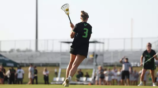 Elle Trzaskawka during a South Florida Lacrosse game on April 23, 2025.
