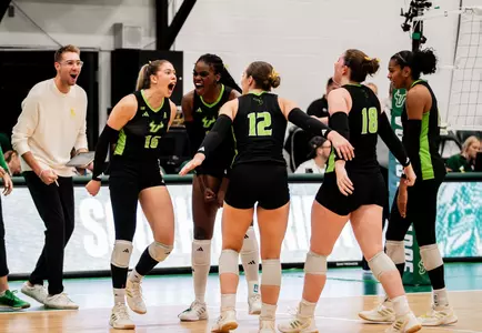 Maria Clara Andrade during the South Florida Volleyball game vs East Carolina on September 26, 2025.