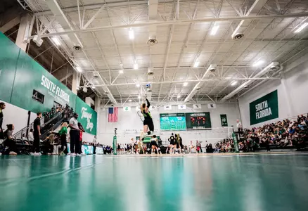 Maria Clara Andrade during the South Florida Volleyball game vs East Carolina on September 26, 2025.
