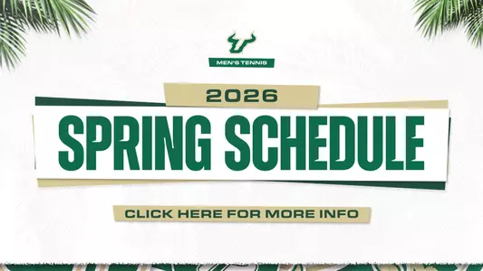 Men's tennis schedule announcement 2026 Spring