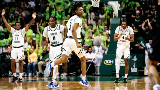 MBB in-game celebration after Kameren Wright dunk