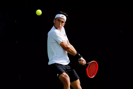 during the South Florida Men's Tennis game vs UCF on February 3, 2025.
(Chris Henry / University of South Florida Athletics)
