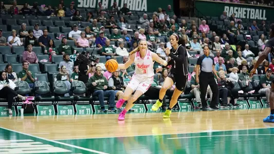 during the South Florida Women's Basketball game v Rice on February 12, 2025.
(Chris Henry / University of South Florida Athletics)