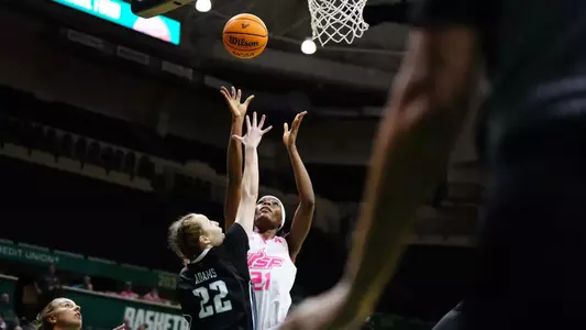 during the South Florida Women's Basketball game v Rice on February 12, 2025.
(Chris Henry / University of South Florida Athletics)