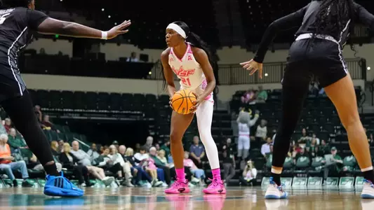 during the South Florida Women's Basketball game v Rice on February 12, 2025.
(Chris Henry / University of South Florida Athletics)