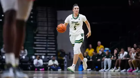 during the South Florida Women's Basketball game vs Charlotte on February 18, 2025.
(Chris Henry / University of South Florida Athletics)