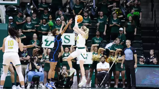 during the South Florida Women's Basketball game vs Memphis on February 22, 2025.
(Chris Henry / University of South Florida Athletics)