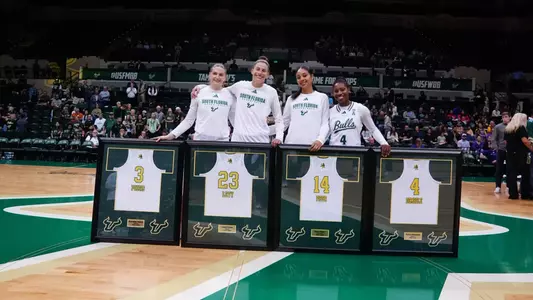 during 2025 South Florida Women's Basketball game vs ECU March 1, 2025.
(Chris Henry / University of South Florida Athletics)