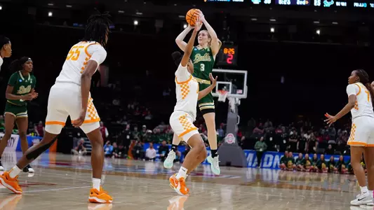 during the South Florida Women's Basketball game vs Tennessee in the first round of the NCAA Tournament on March 21, 2025.
(Chris Henry / University of South Florida Athletics)