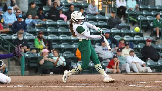 Softball Alex Wilkes hits her eighth home run of the season against ECU