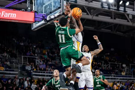 during the South Florida Men's Basketball game vs East Carolina on January 25, 2025.