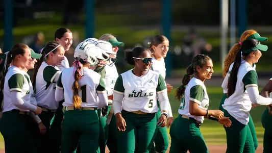 Softball celebration vs Memphis on Friday