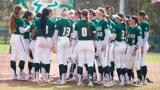 Softball team huddle pregame