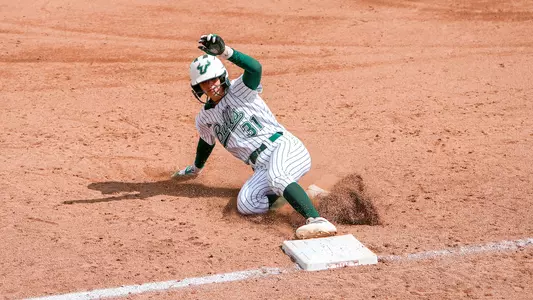 Allana Consolazio sliding into third base against Texas