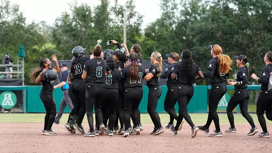 Softball postgame celebration vs UTSA