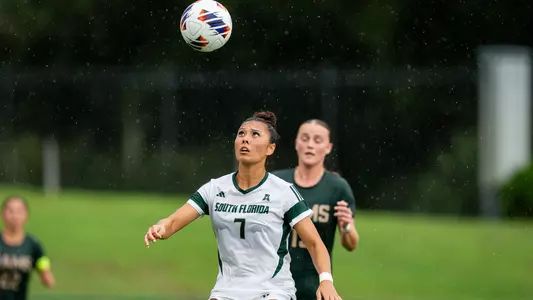Noelle Sather during the South Florida Women's Soccer match vs Colorado State on August 24, 2025.