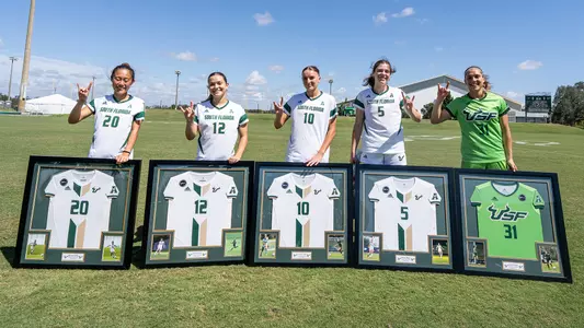 Seinors during the South Florida Women's Soccer match vs Grambling State on September 14, 2025.