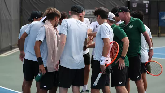 Men's Tennis Huddle at NCAA Regional in Orlando in 2025