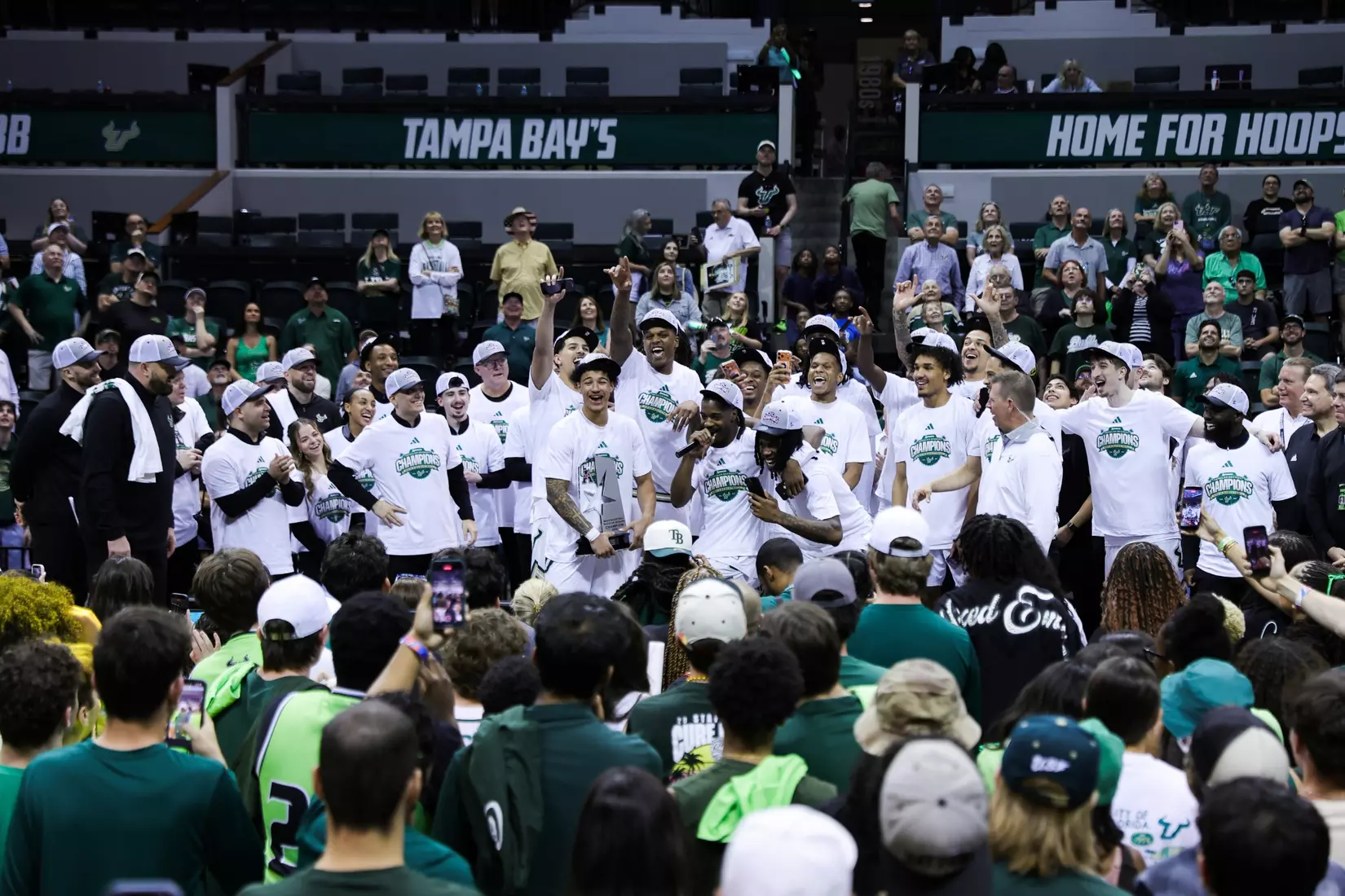 Men's Basketball Team during the South Florida Men's Basketball match vs Charlotte on March 8, 2026.