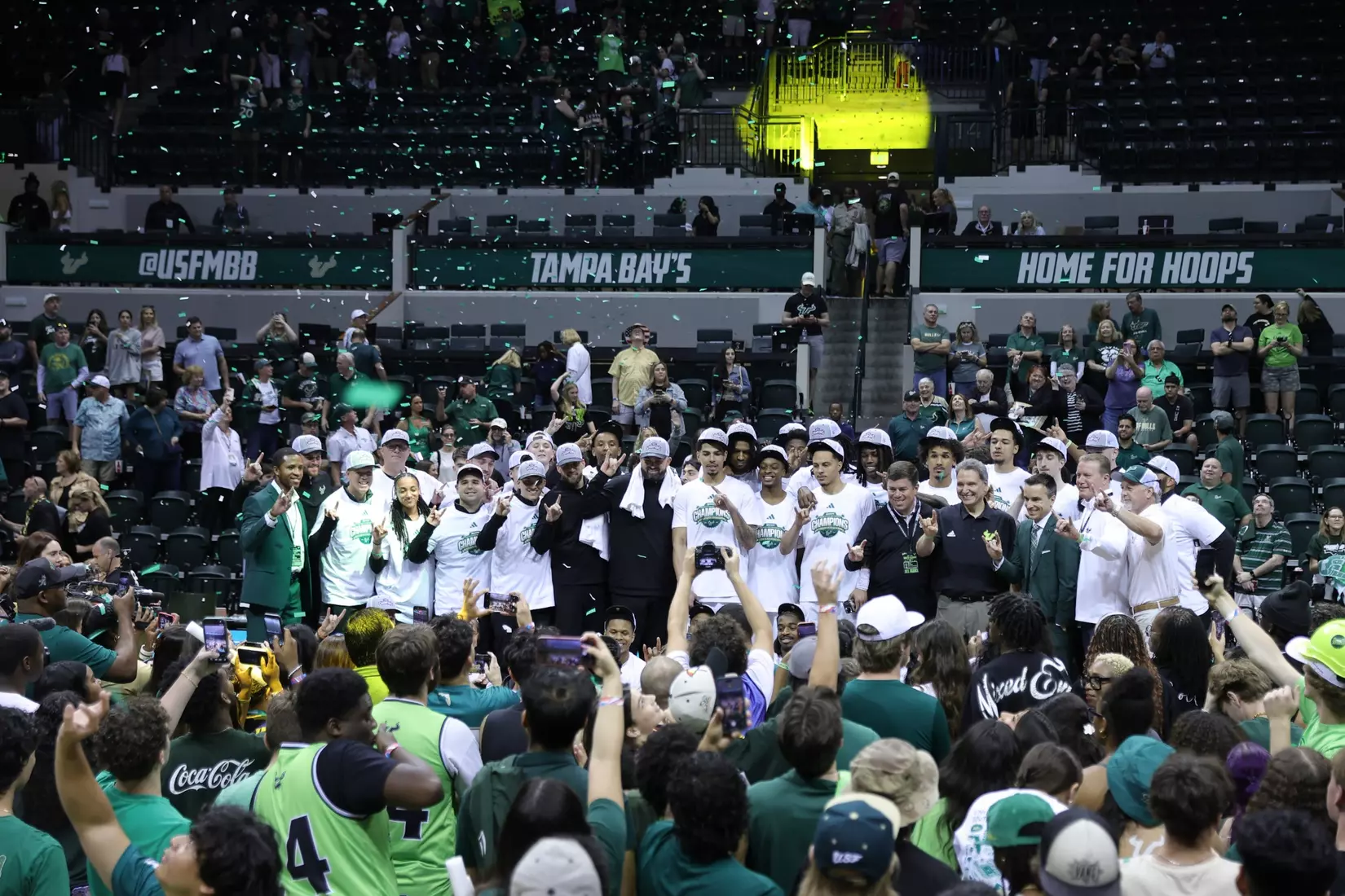 Men's Basketball Team during the South Florida Men's Basketball match vs Charlotte on March 8, 2026.