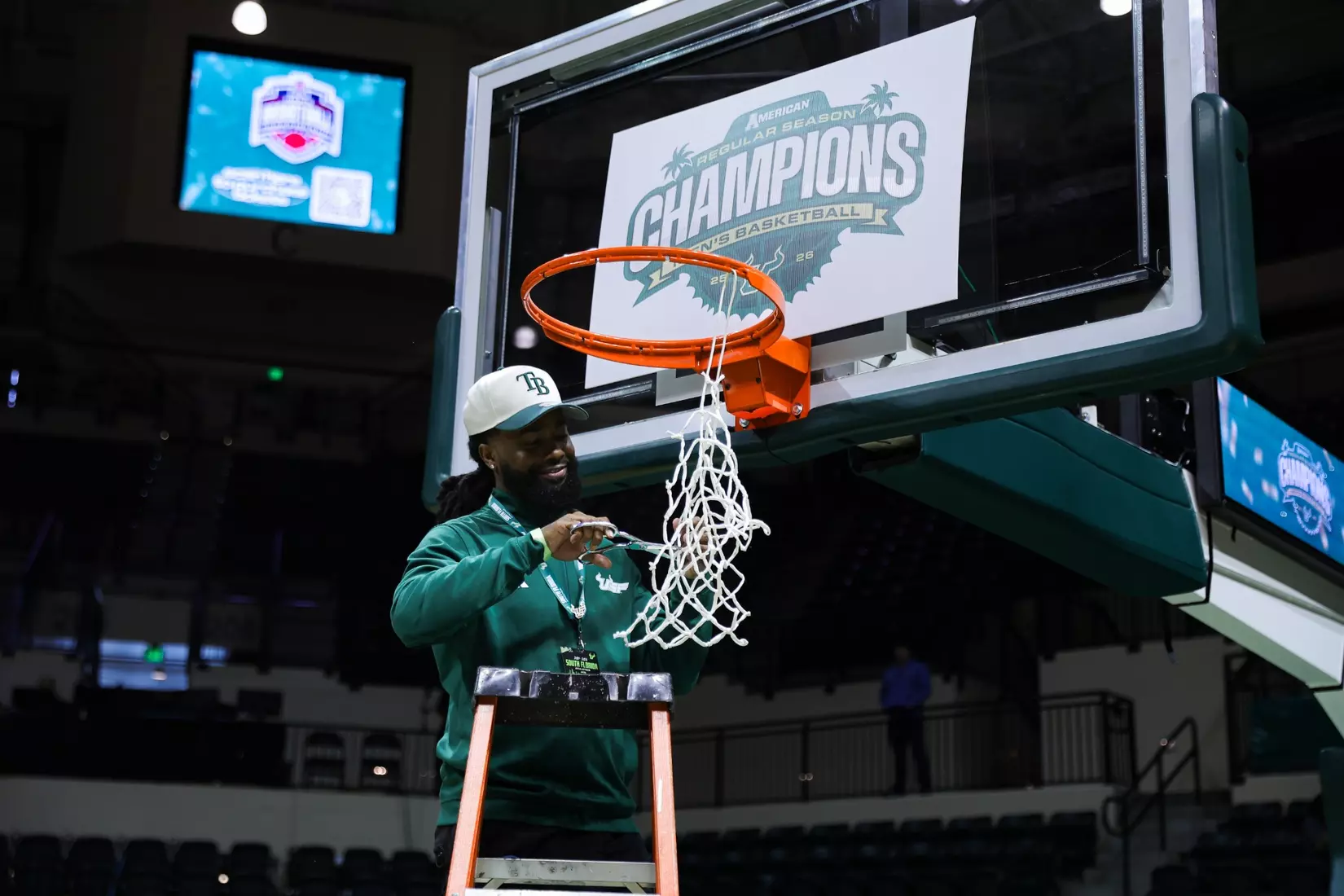 Steven Galvin during the South Florida Men's Basketball match vs Charlotte on March 8, 2026.