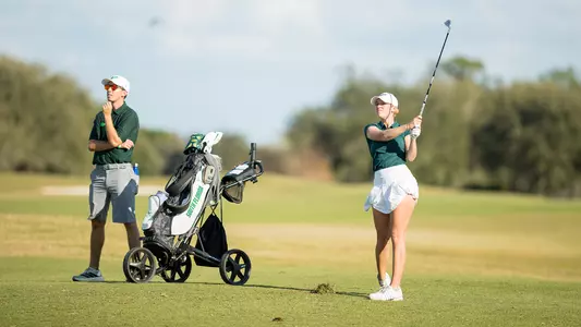 Holly McLean teeing off