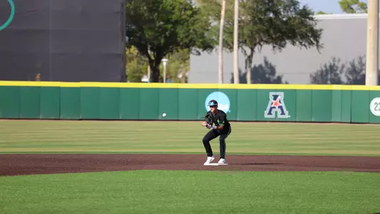 Jack Lutz covering second.