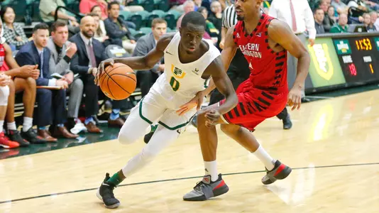 Souley Boum USF Dons Men's Basketball drive vs Eastern Washington