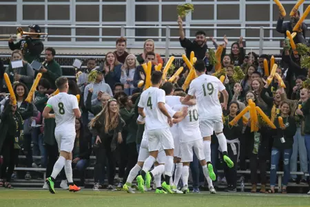 2017 MSOC vs Cal Post-Goal Celebration