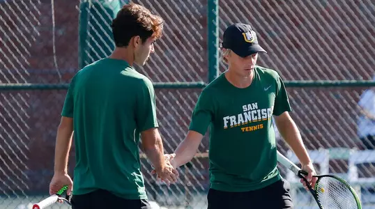 Mert Zincirli and Oliver Poysti USF men's tennis