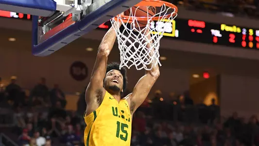 Nate-Renfro-USF-Dons-Men's-Basketball-dunks-at-wcc-championships