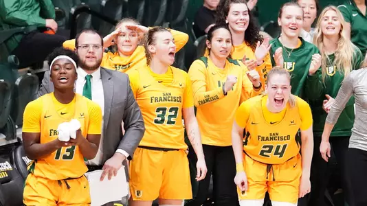 WBB Bench Celebration 12-15-2018