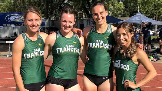 Sadi Henderson Samantha Lind Alena Ulrichova Faith Cardenas 4x400 relay 4-13-2019