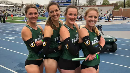 Sadi Henderson Alena Ulrichova Samantha Lind Dana Klein Distance Medley at Drake Relays 4-27-2019