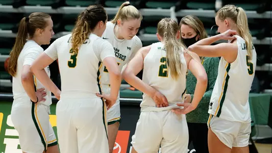 WBB huddle vs Gonzaga