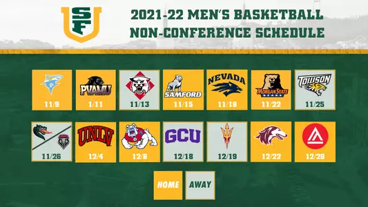 2021-22 Men's Basketball schedule release graphic