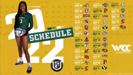 USF VB Schedule 2022